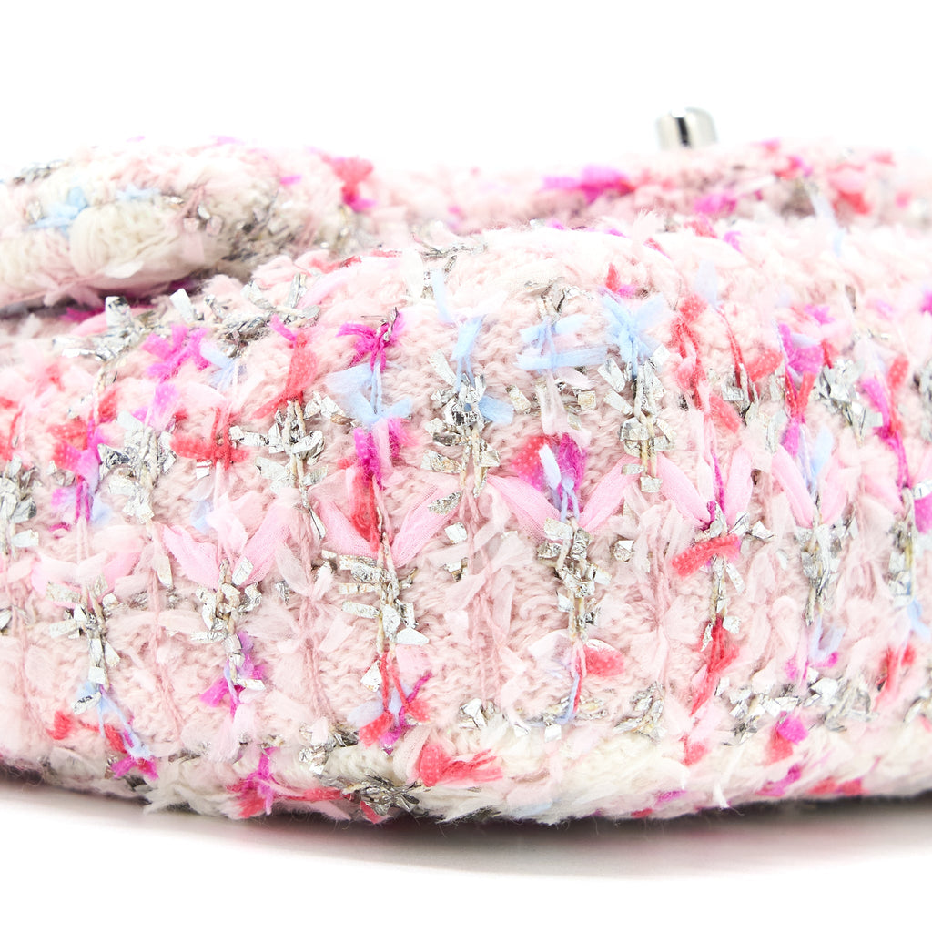 CHANEL SEASONAL MINI RECTANGULAR FLAP BAG TWEED PINK/MULTICOLOUR SHW