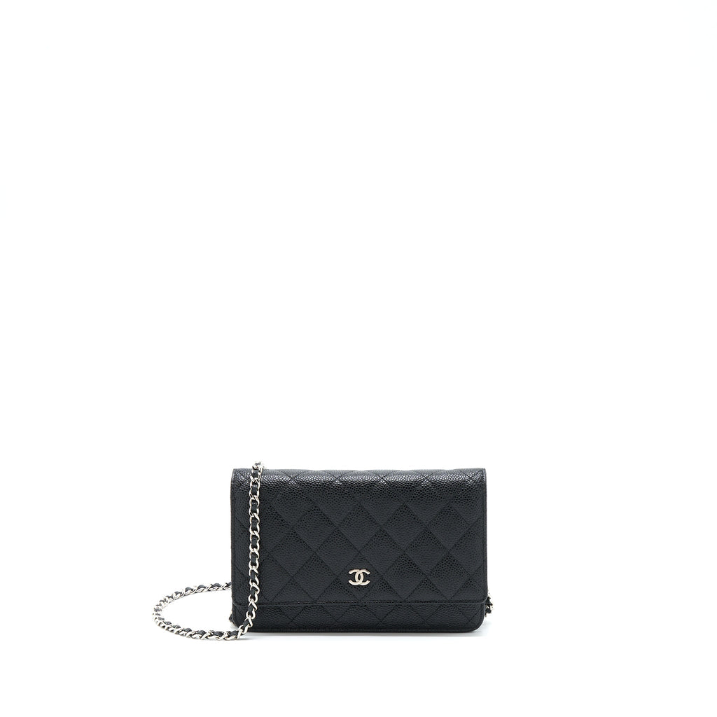 CHANEL CLASSIC WALLET ON CHAIN CAVIAR BLACK SHW