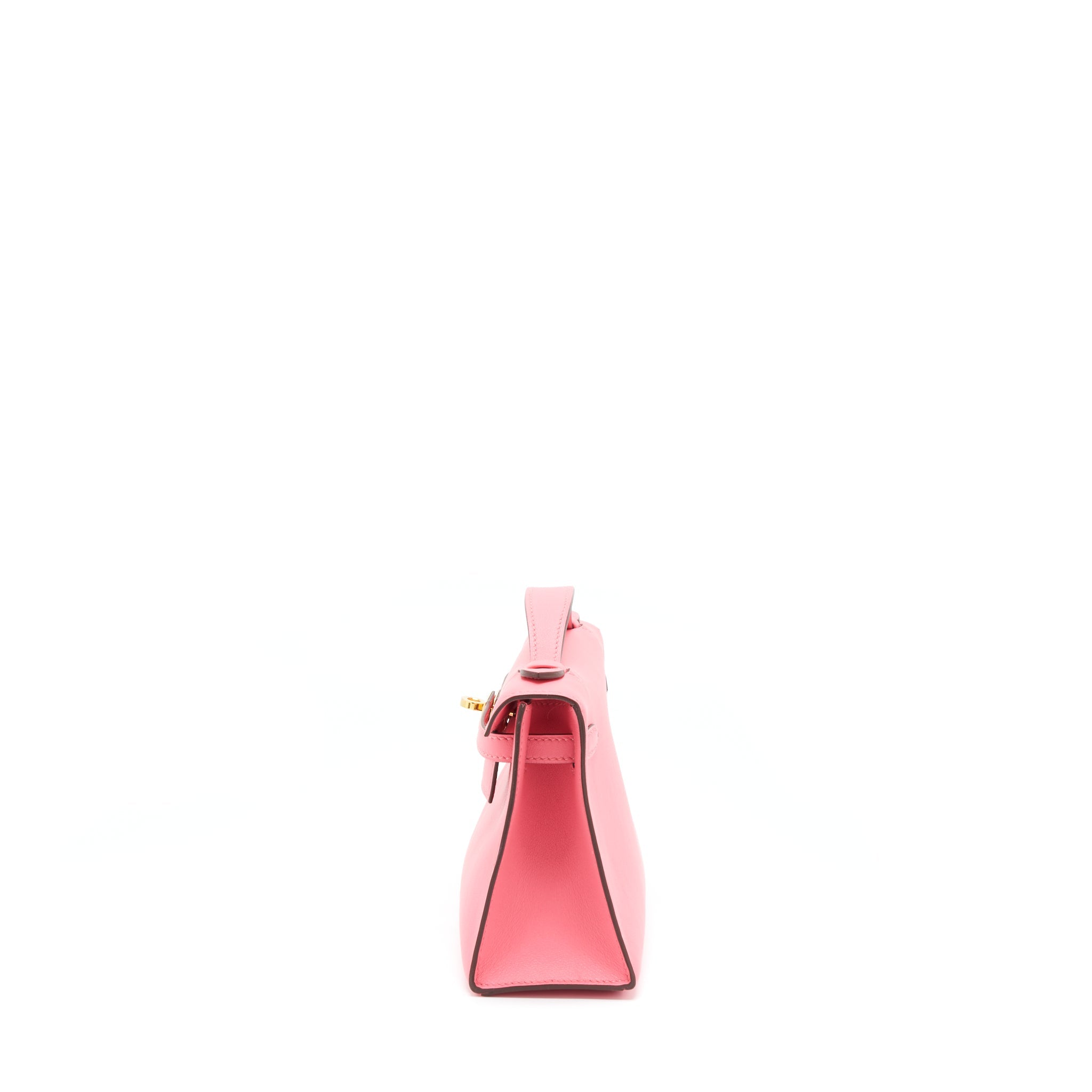 HERMES KELLY POCHETTE SWIFT 8W ROSE AZALEE GHW