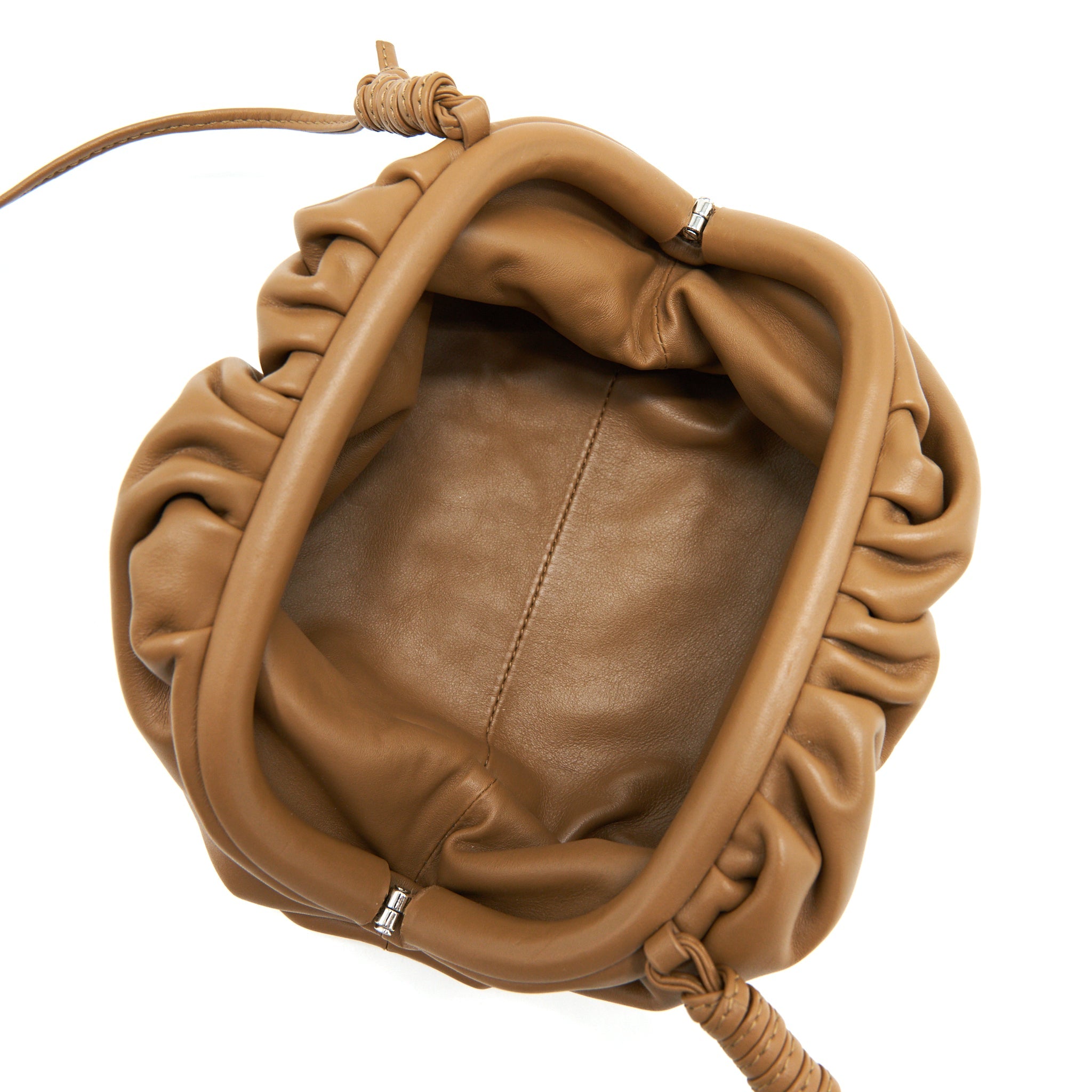 BOTTEGA VENETA MINI POUCH CARAMEL
