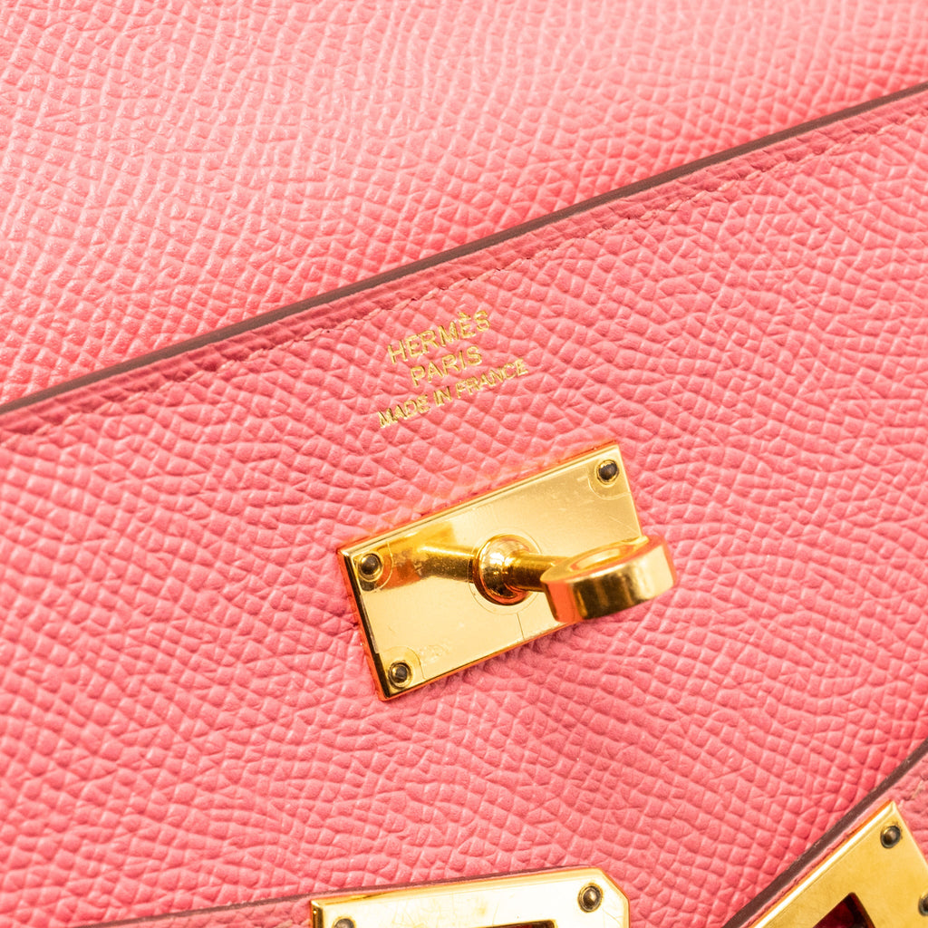 HERMES KELLY LONG WALLET EPSOM ROSE LIPSTICK GHW