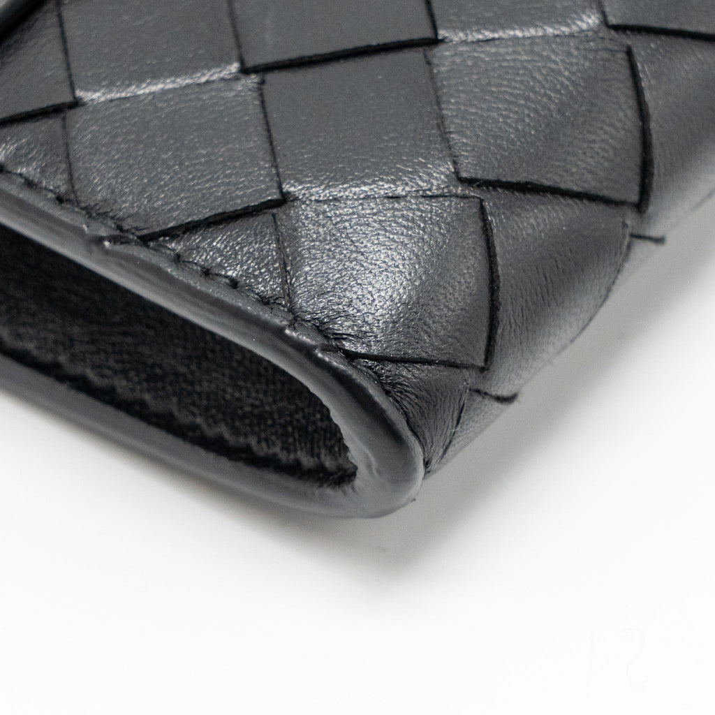 BOTTEGA VENETA ANDIAMO CLUTCH INTRECCIATO CALFSKIN BLACK GHW