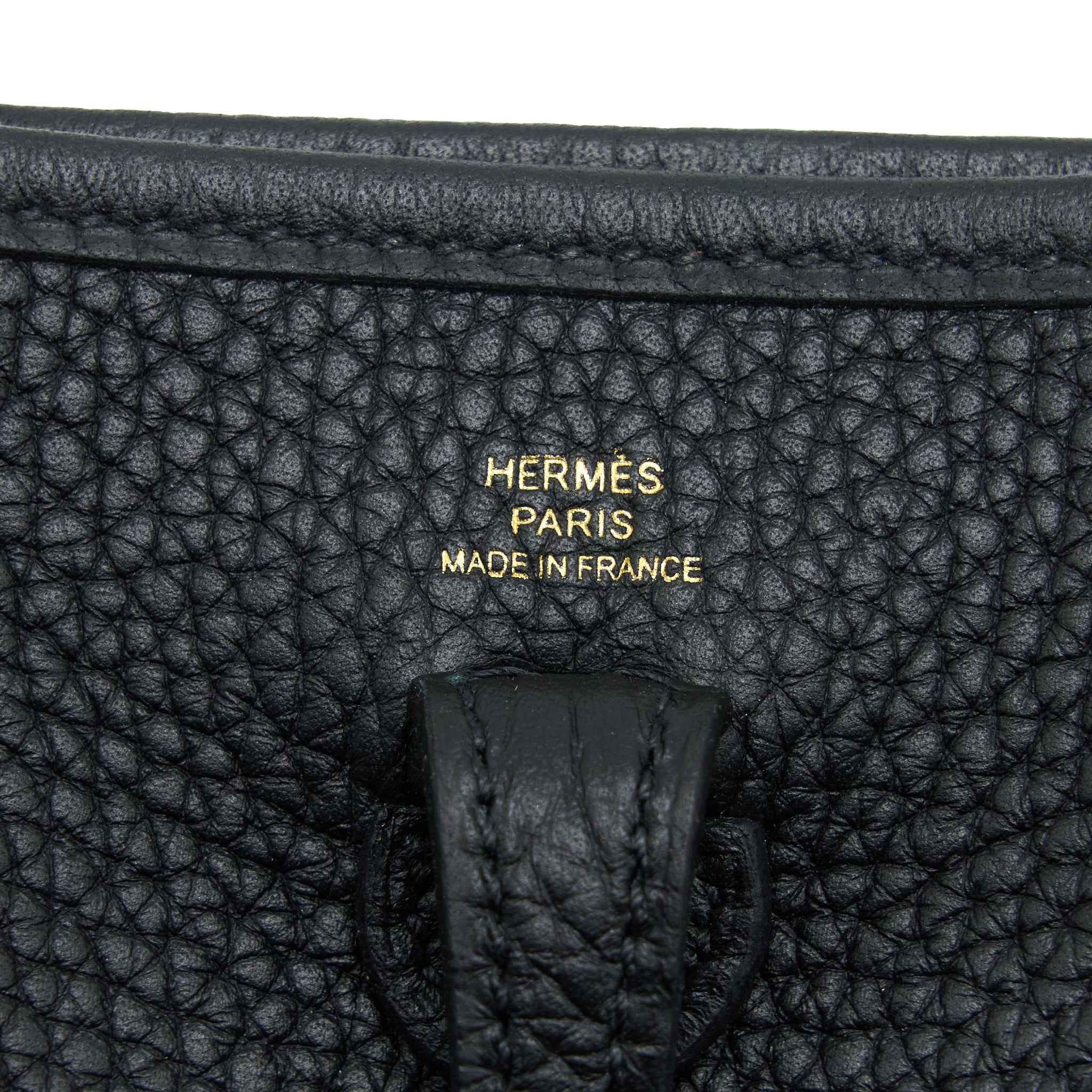 HERMES MINI EVELYN CLEMENCE BLACK GHW