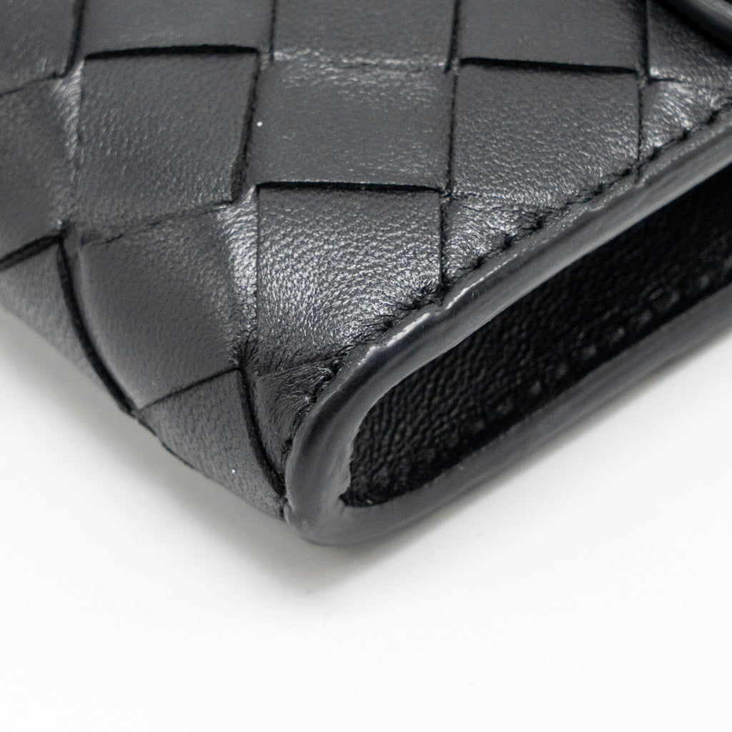 BOTTEGA VENETA ANDIAMO CLUTCH INTRECCIATO CALFSKIN BLACK GHW