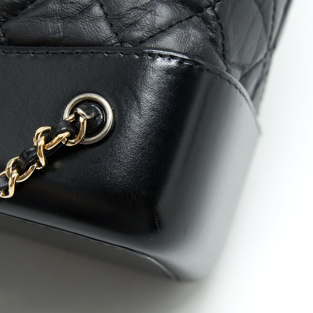CHANEL SMALL GABRIELLE BACKPACK BLACK DOUBLE COLOUR HARDWARE