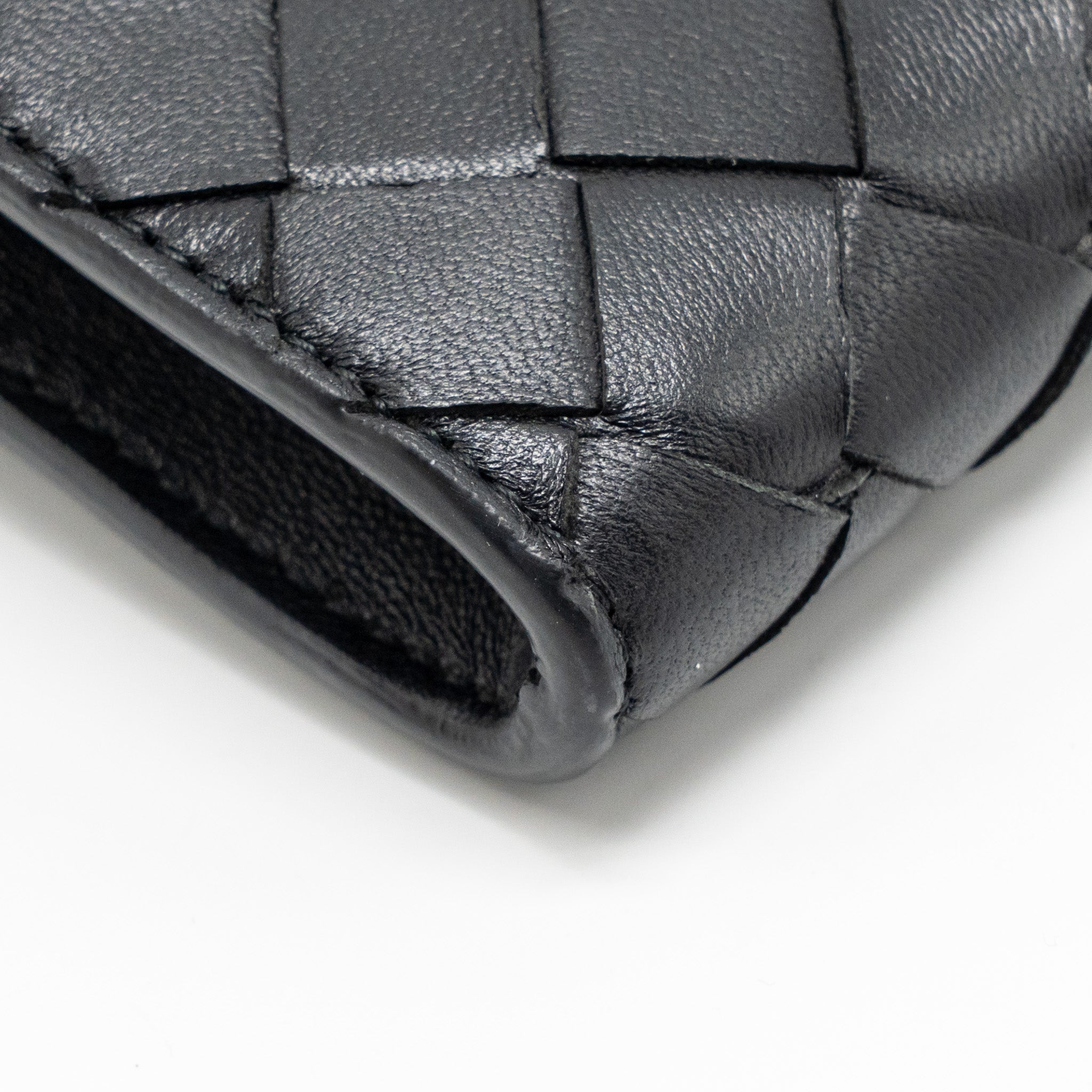 BOTTEGA VENETA ANDIAMO CLUTCH INTRECCIATO CALFSKIN BLACK GHW
