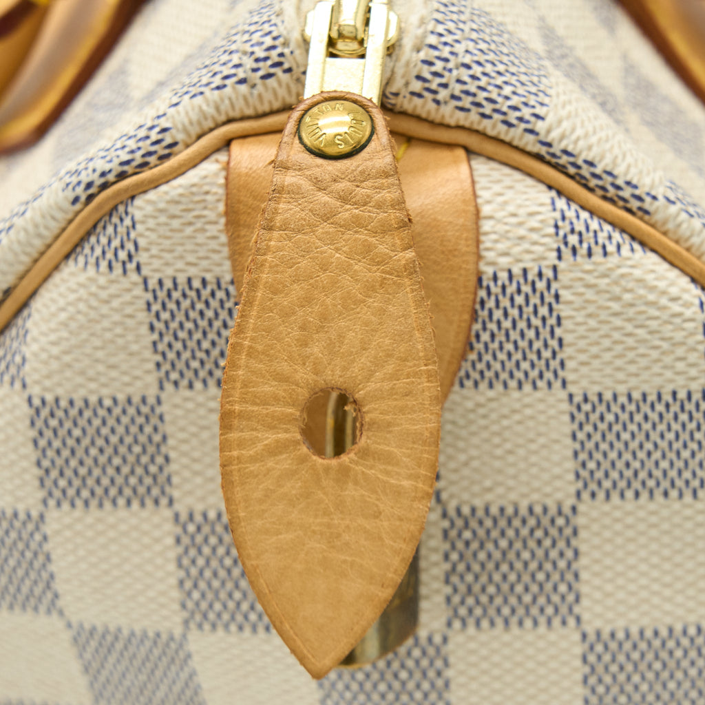 LOUIS VUITTON SPEEDY 25 DAMIER AZUR CANVAS GHW