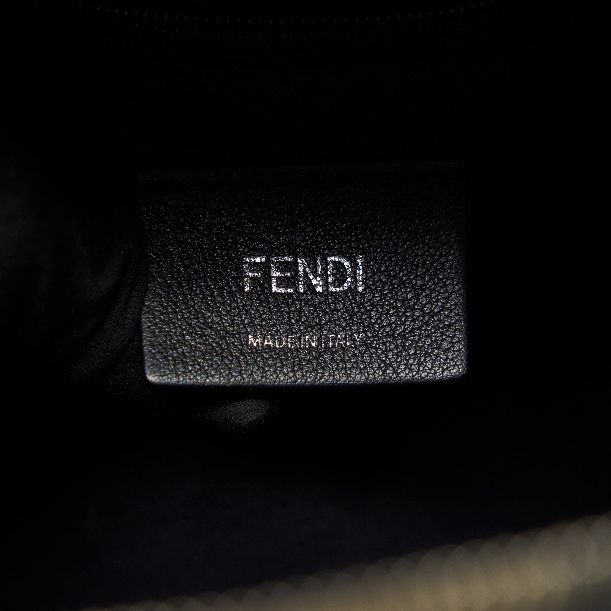 FENDI MONSTER BACKPACK IN BLACK WITH RED FUR