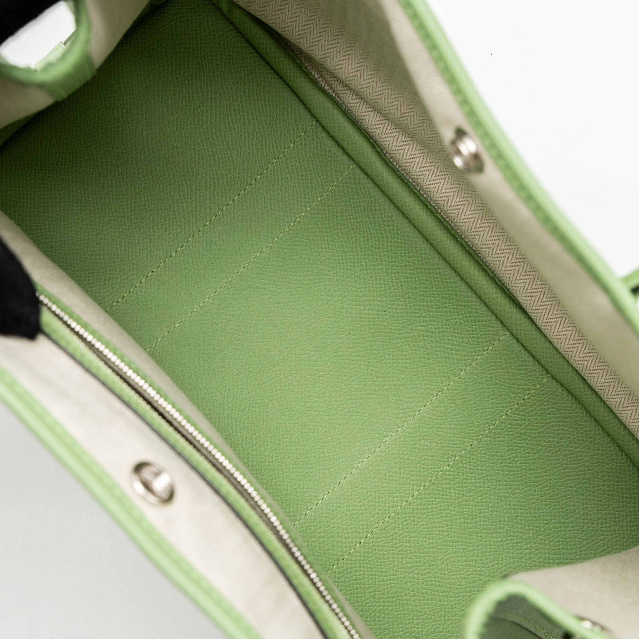 HERMES GARDEN PARTY 30 EPSOM VERT CRIQUET SHW