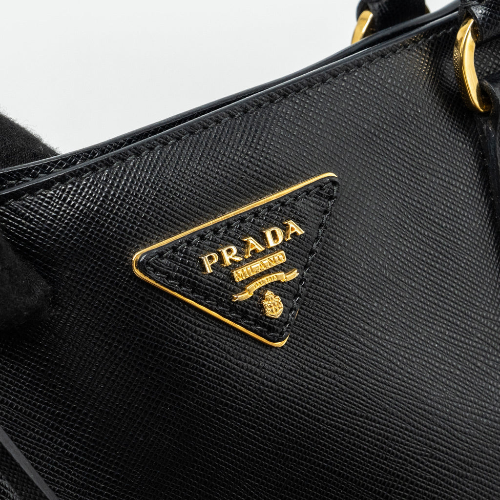 PRADA SAFFIANO TOTE BAG CALFSKIN BLACK GHW