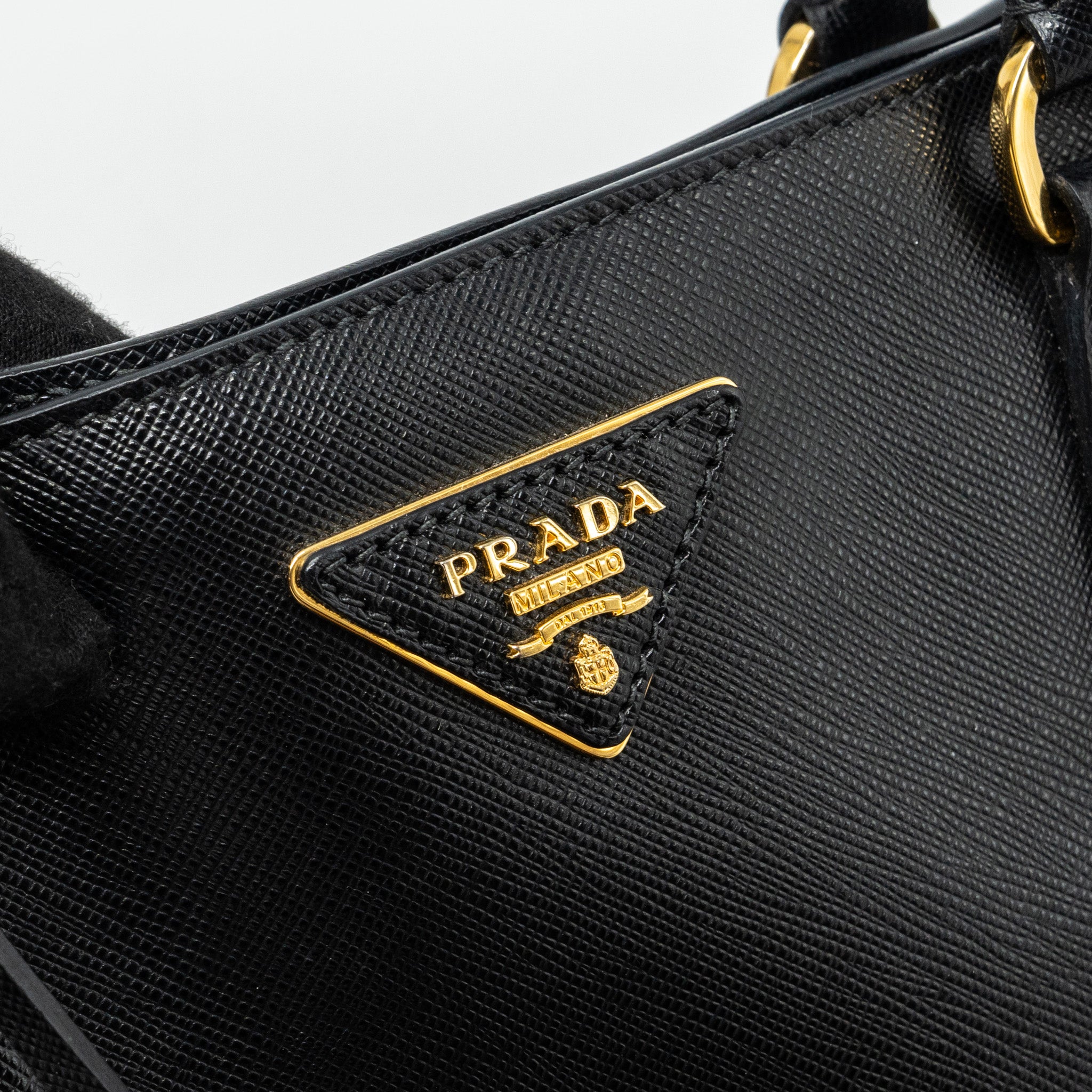 PRADA SAFFIANO TOTE BAG CALFSKIN BLACK GHW