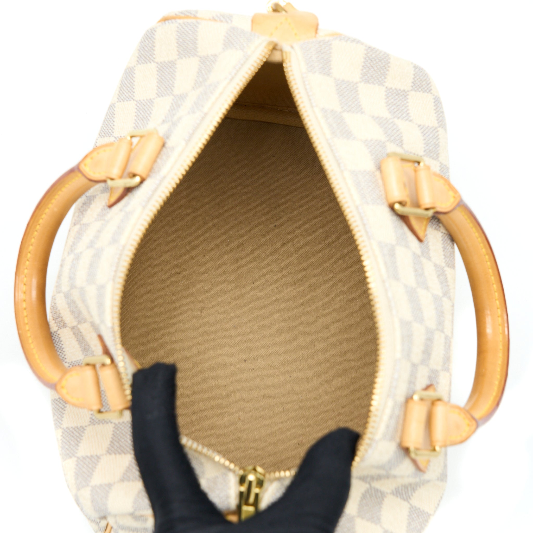 LOUIS VUITTON SPEEDY 25 DAMIER AZUR CANVAS GHW