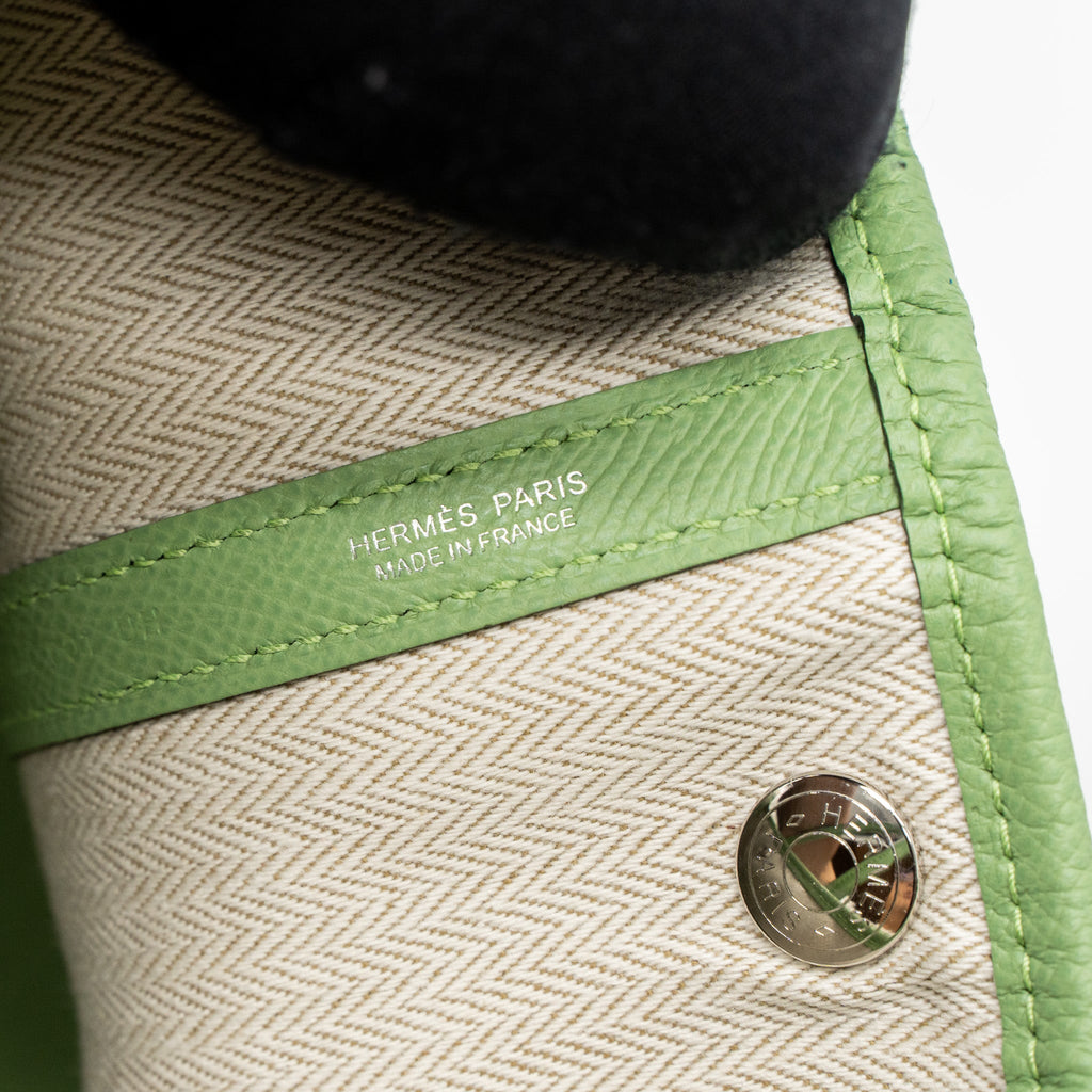 HERMES GARDEN PARTY 30 EPSOM VERT CRIQUET SHW