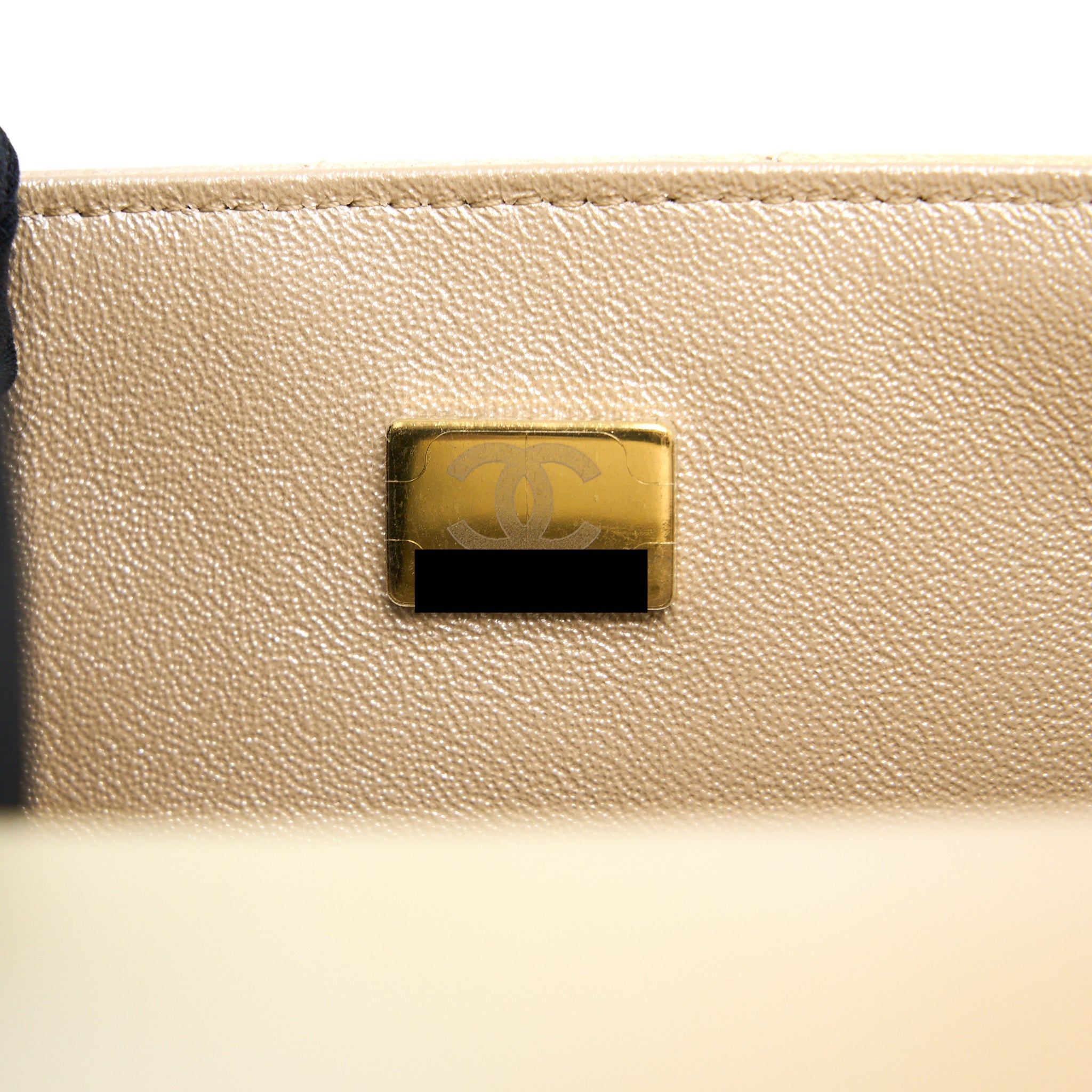 CHANEL 22C MINI RECTANGULAR FLAG BAG GOATSKIN OMBRE BEIGE BRUSHED GHW (MICROCHIP)