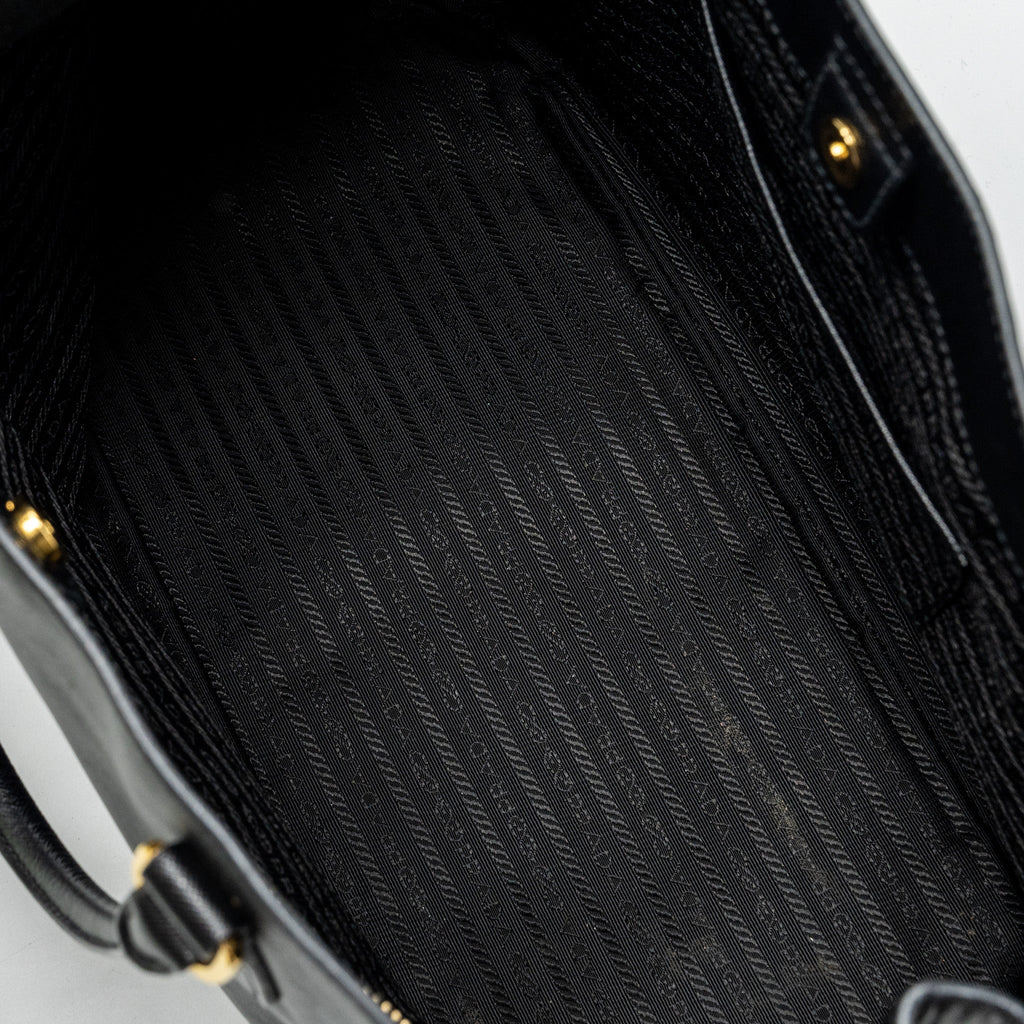 PRADA SAFFIANO TOTE BAG CALFSKIN BLACK GHW