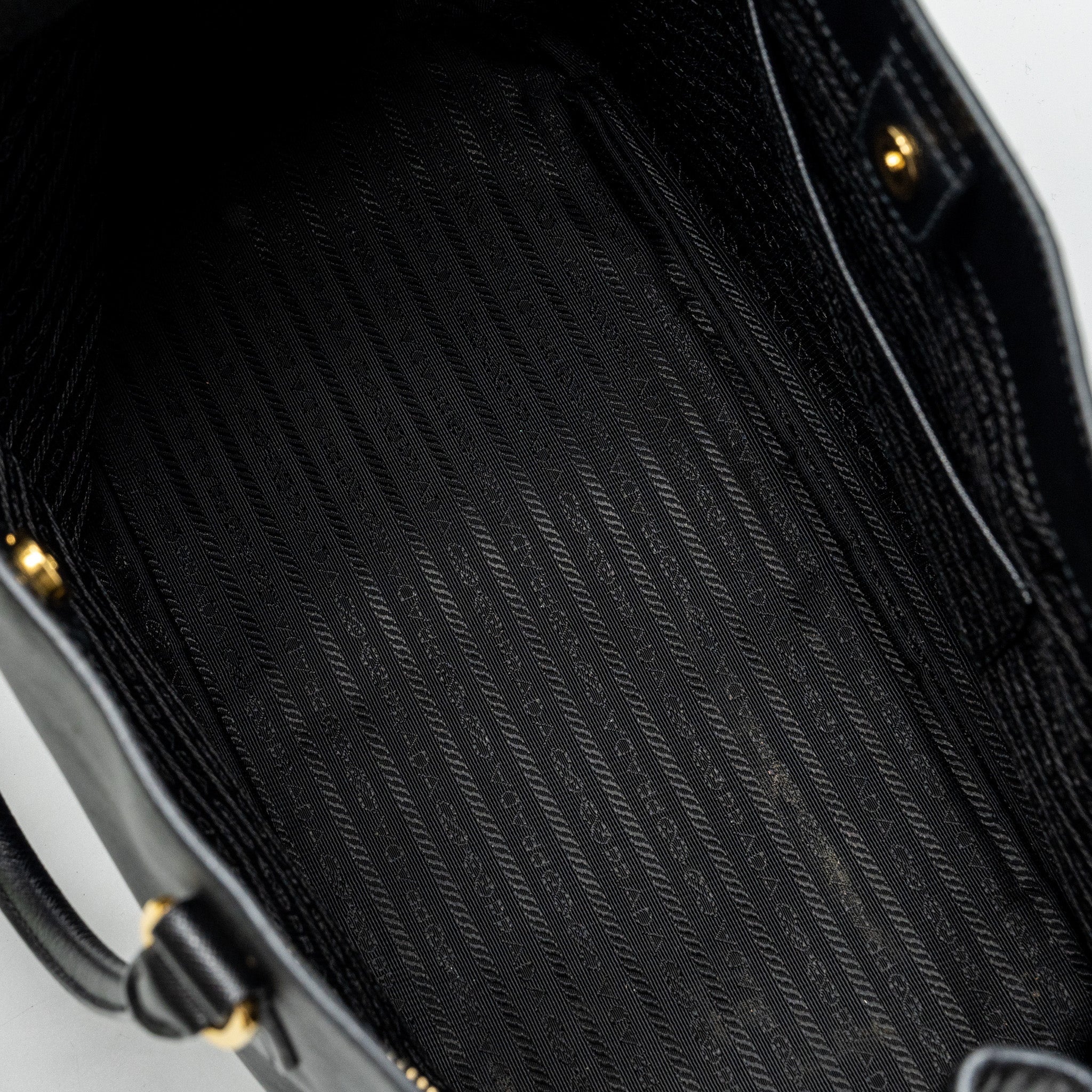 PRADA SAFFIANO TOTE BAG CALFSKIN BLACK GHW