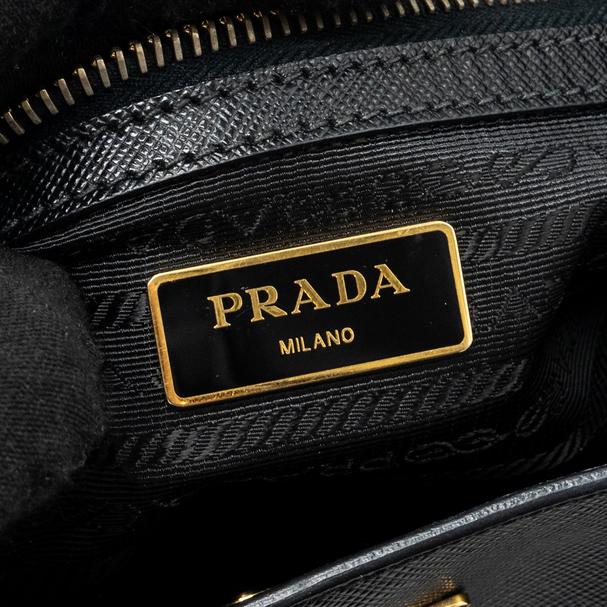PRADA SAFFIANO TOTE BAG CALFSKIN BLACK GHW