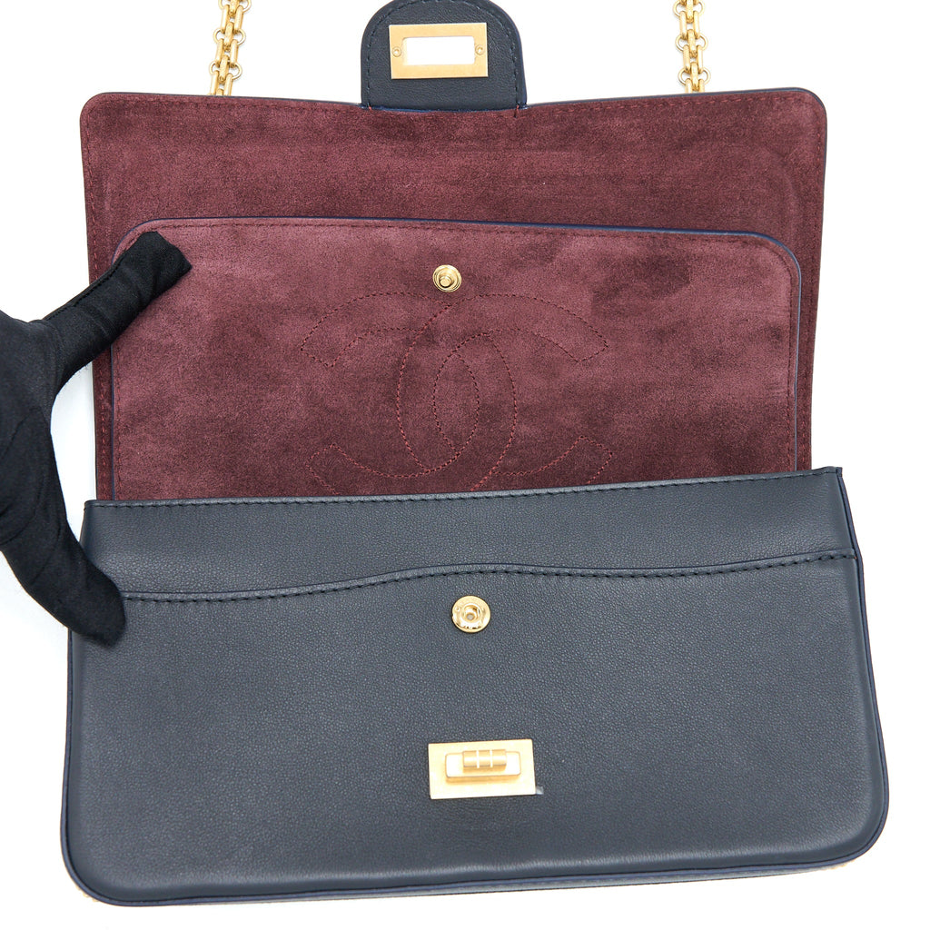 CHANEL REISSUE 2.55 226 BAG LIMITED EDITION BLACK BRUSHED GHW