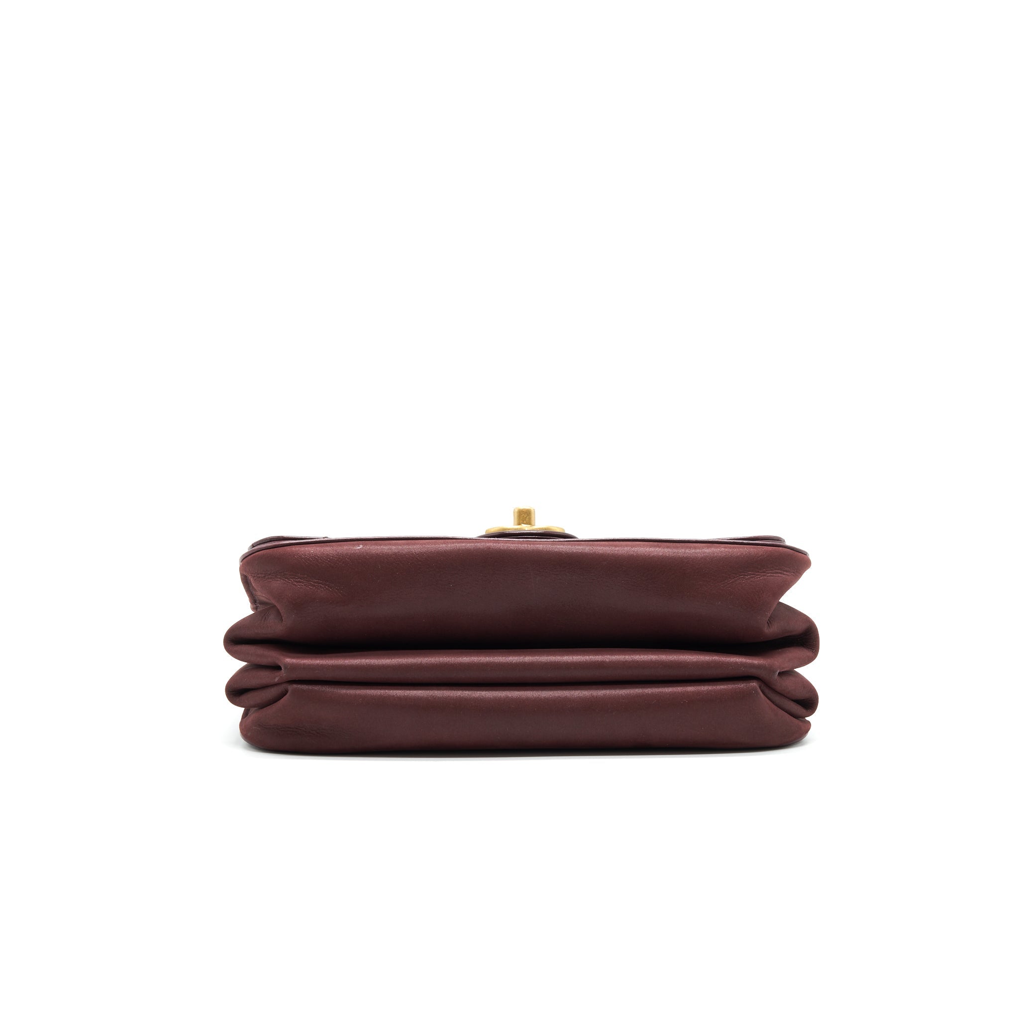 CHANEL SEASONAL FLAP BAG CALFSKIN / SUEDE LEATHER BURGUNDY GHW