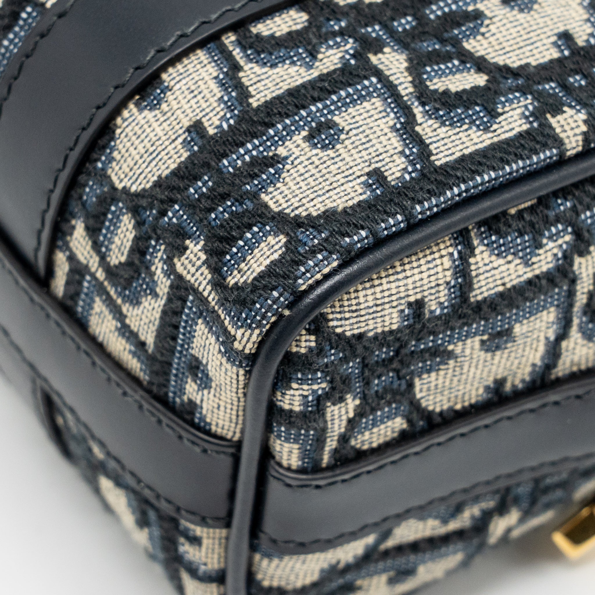 DIOR GROOVE 17 NANO BAG DIOR OBLIQUE JACQUARD BLUE GHW
