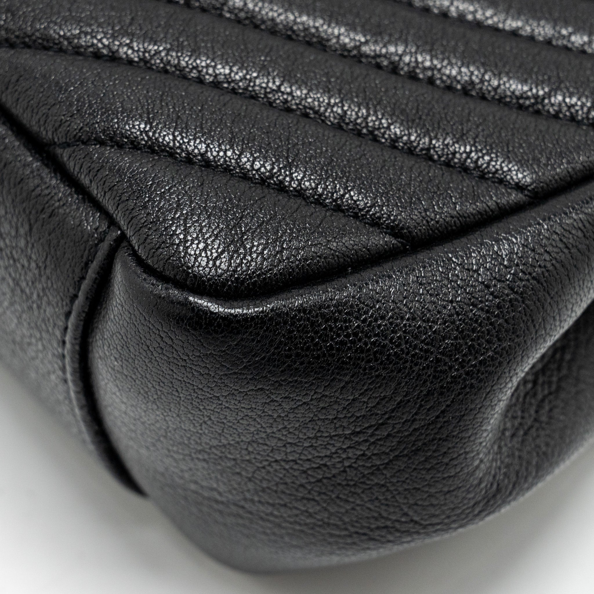 SAINT LAURENT/YSL LARGE COLLEGE BAG MATELASSE LEATHER BLACK GHW