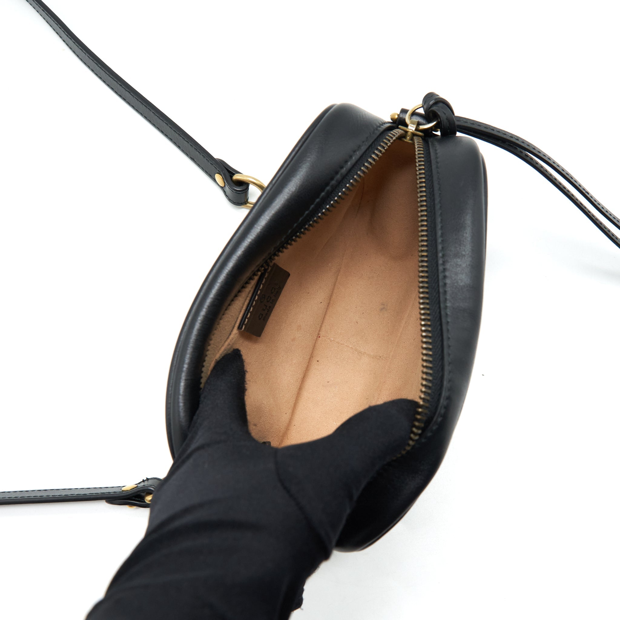 GUCCI MARMONT CAMERA BAG BLACK GHW