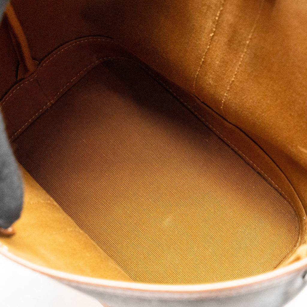 CELINE SMALL BUCKET BAG TRIOMPHE CANVAS/ LEATHER GHW