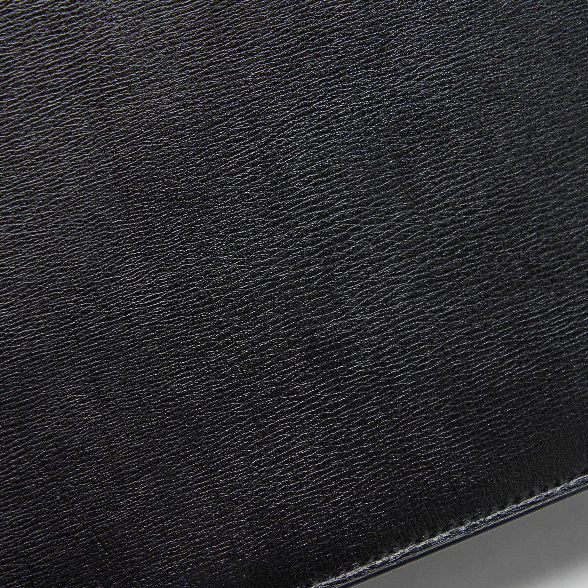 SAINT LAURENT/YSL BELLACHASSE CALFSKIN BLACK RUTHENIUM SLIVER HARDWARE
