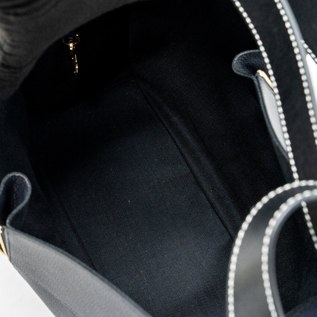LOEWE MEDIUM HAMMOCK BAG GRAINED CALFSKIN DARK BLUE GHW