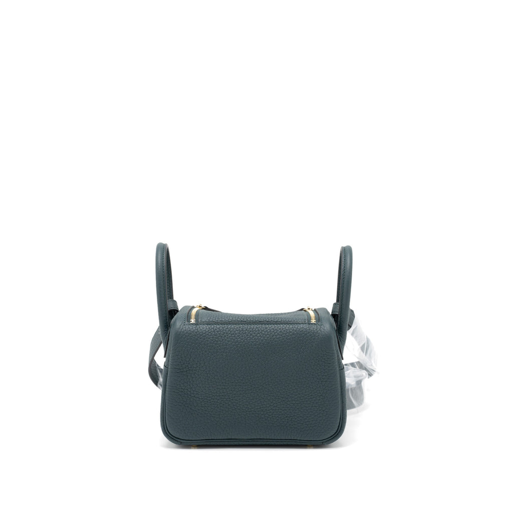 HERMES MINI LINDY CLEMENCE 6O VERT CYPRES GHW