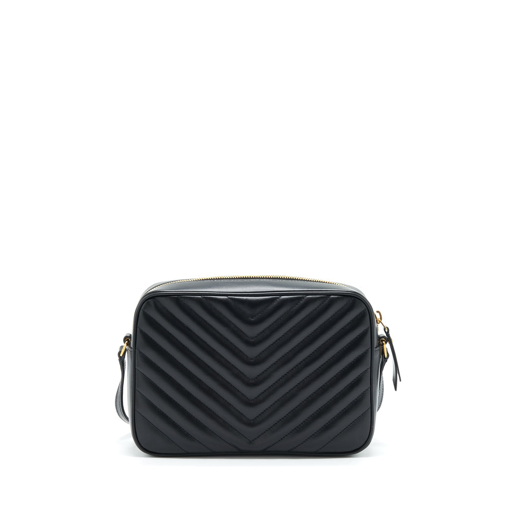SAINT LAURENT/YSL LOU CAMERA BAG CALFSKIN BLACK GHW