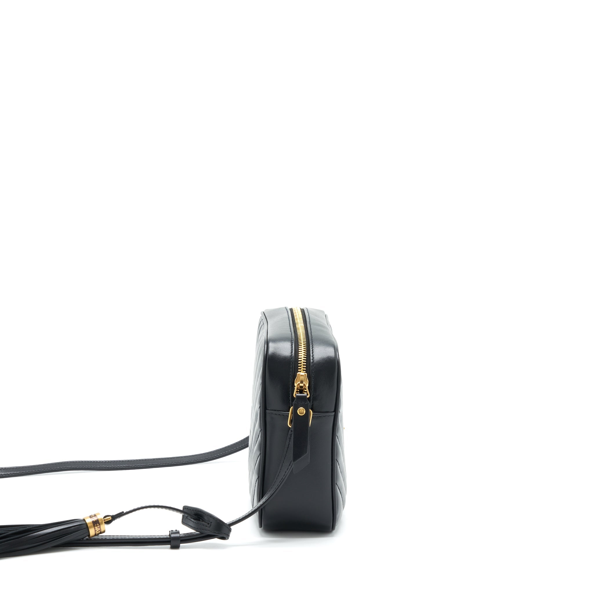 SAINT LAURENT/YSL LOU CAMERA BAG CALFSKIN BLACK GHW