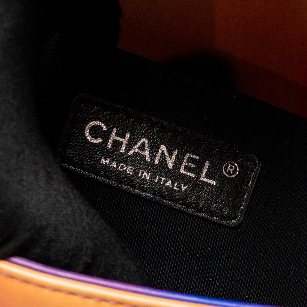 CHANEL MEDIUM BOY BAG FLOWER PRINT LAMBSKIN MULTICOLOUR SHW
