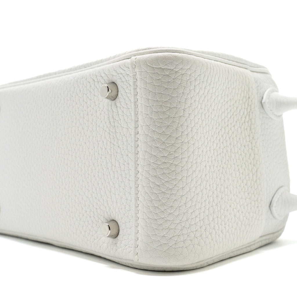 HERMES MINI LINDY CLEMENCE NEW WHITE SHW