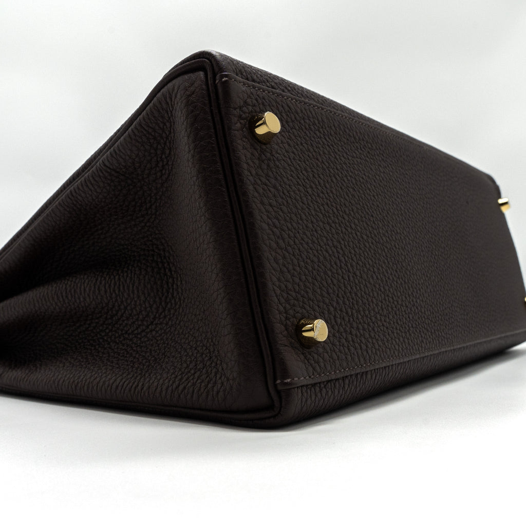 HERMES KELLY 35 TOGO CHOCOLATE GHW