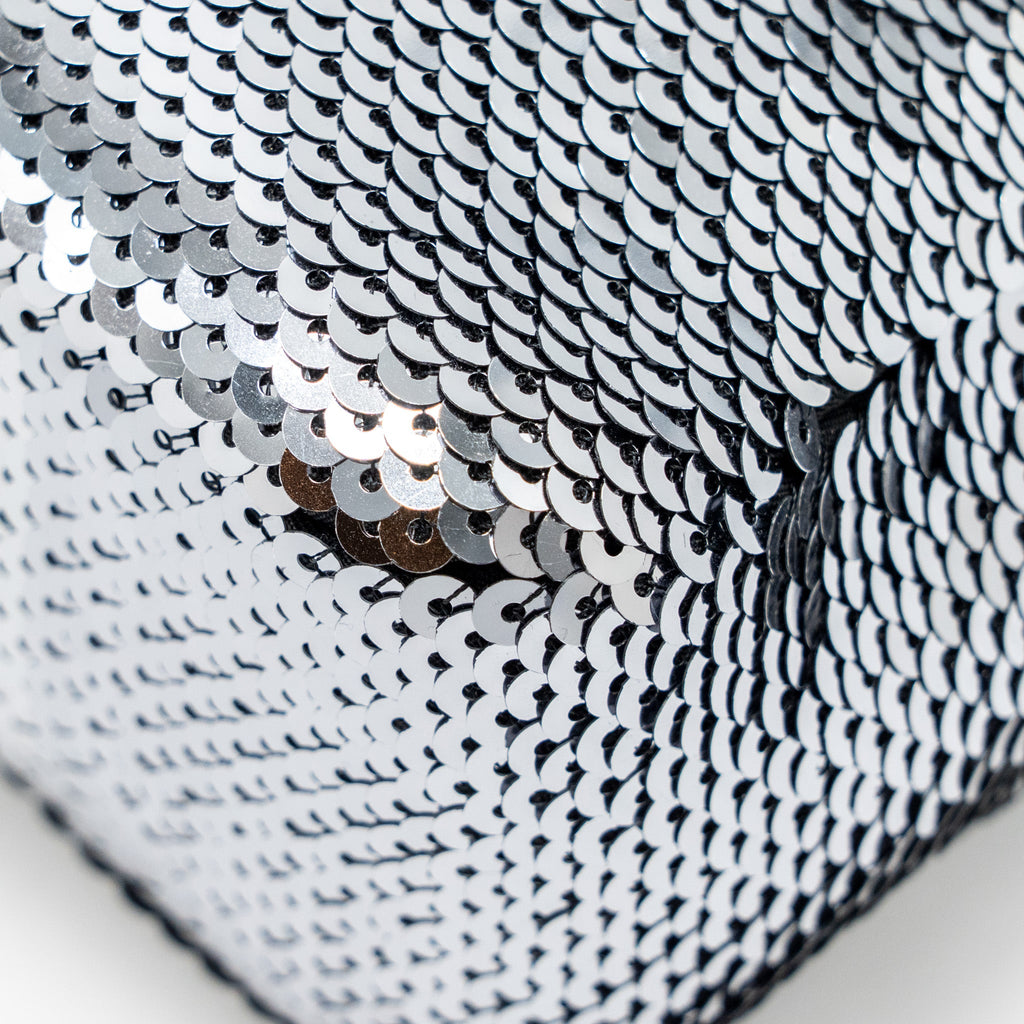 PRADA RE-EDITION MINI BAG SEQUIN ARGENTO SHW