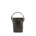 FENDI MON TRESOR MINI BUCKET BAG BLACK/BROWN GHW