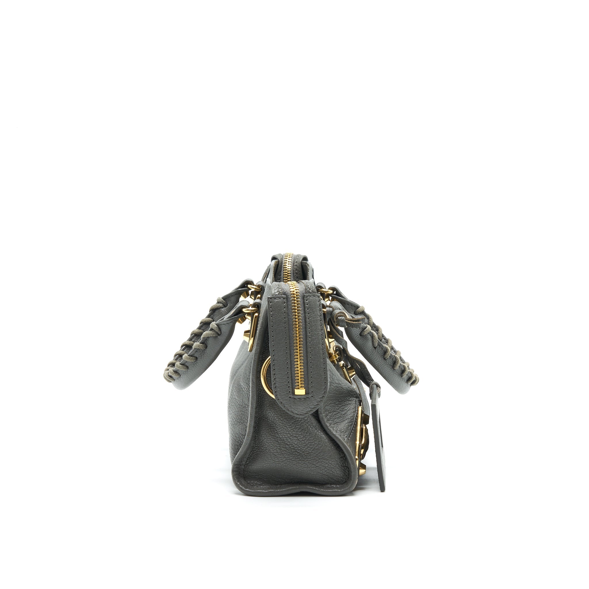 BALENCIAGA MINI CITY BAG GREY WITH GHW