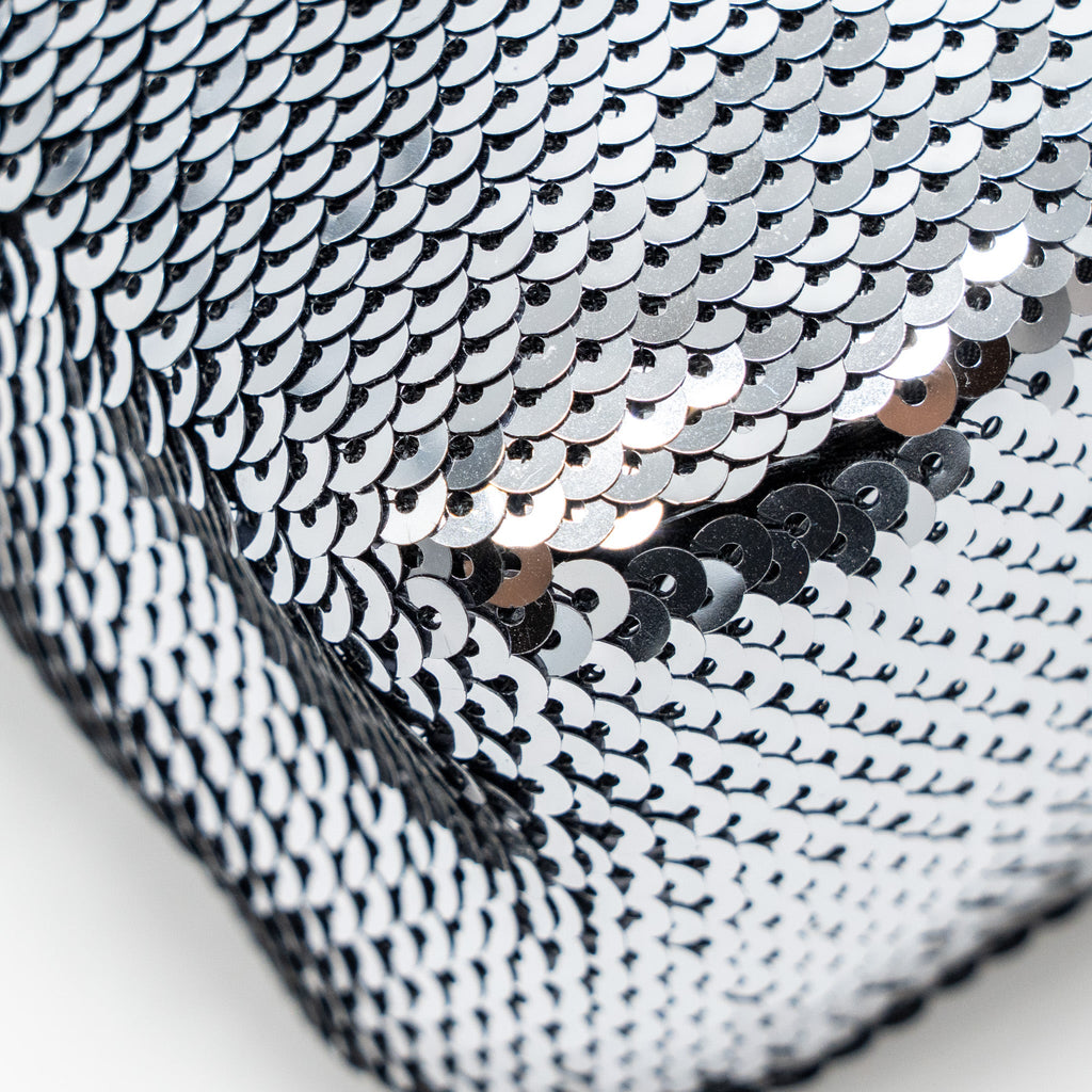 PRADA RE-EDITION MINI BAG SEQUIN ARGENTO SHW