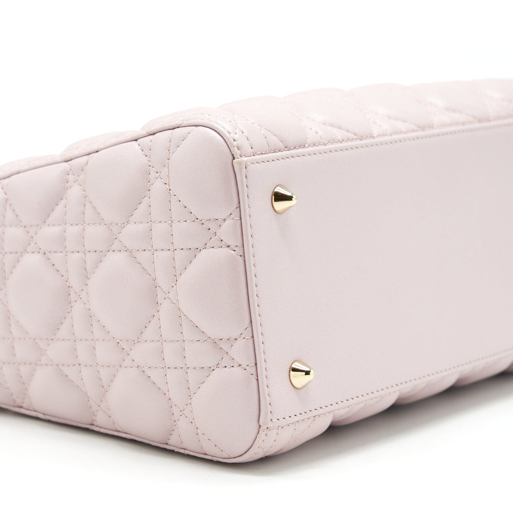 DIOR LADY DIOR LAMBSKIN LIGHT PINK LGHW