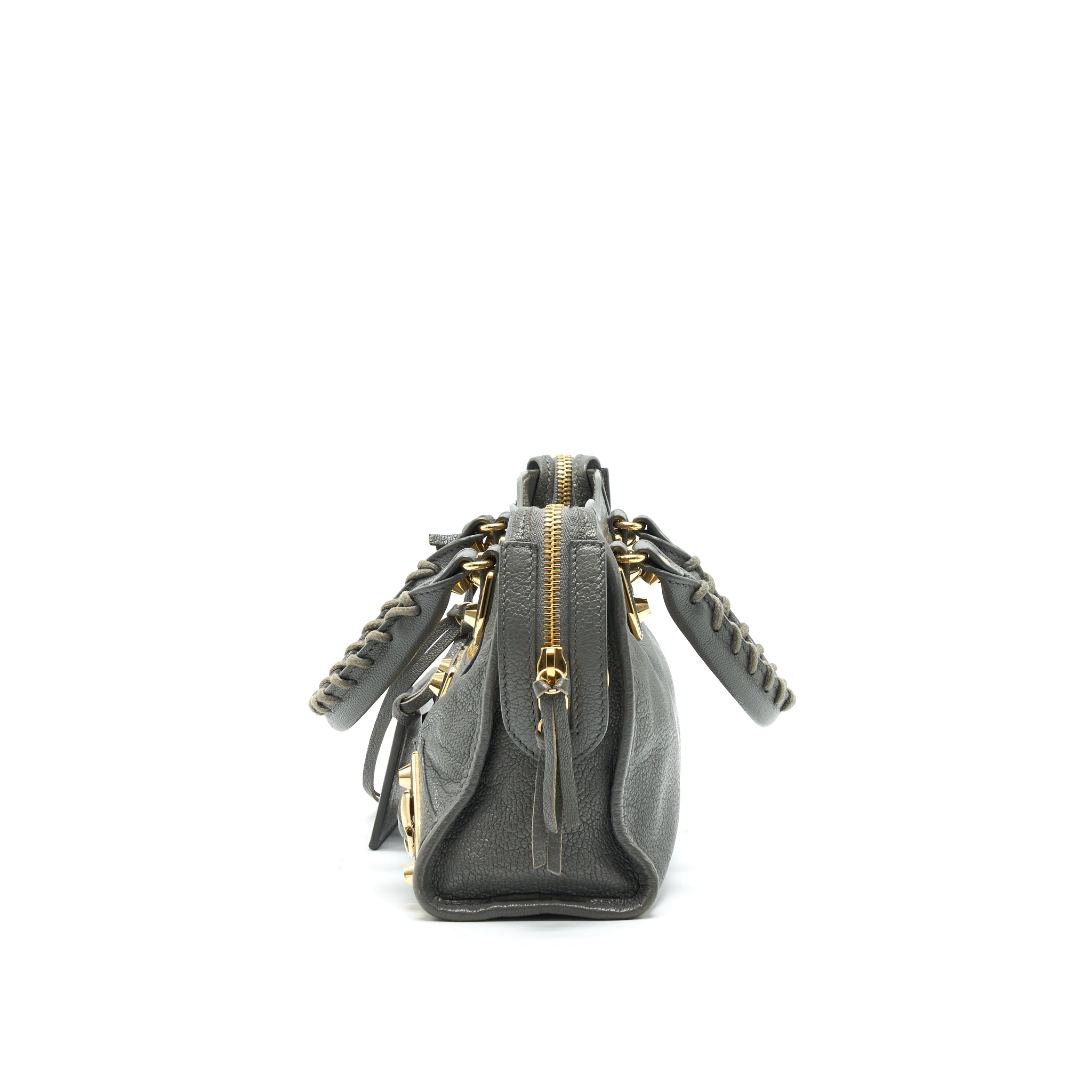 BALENCIAGA MINI CITY BAG GREY WITH GHW