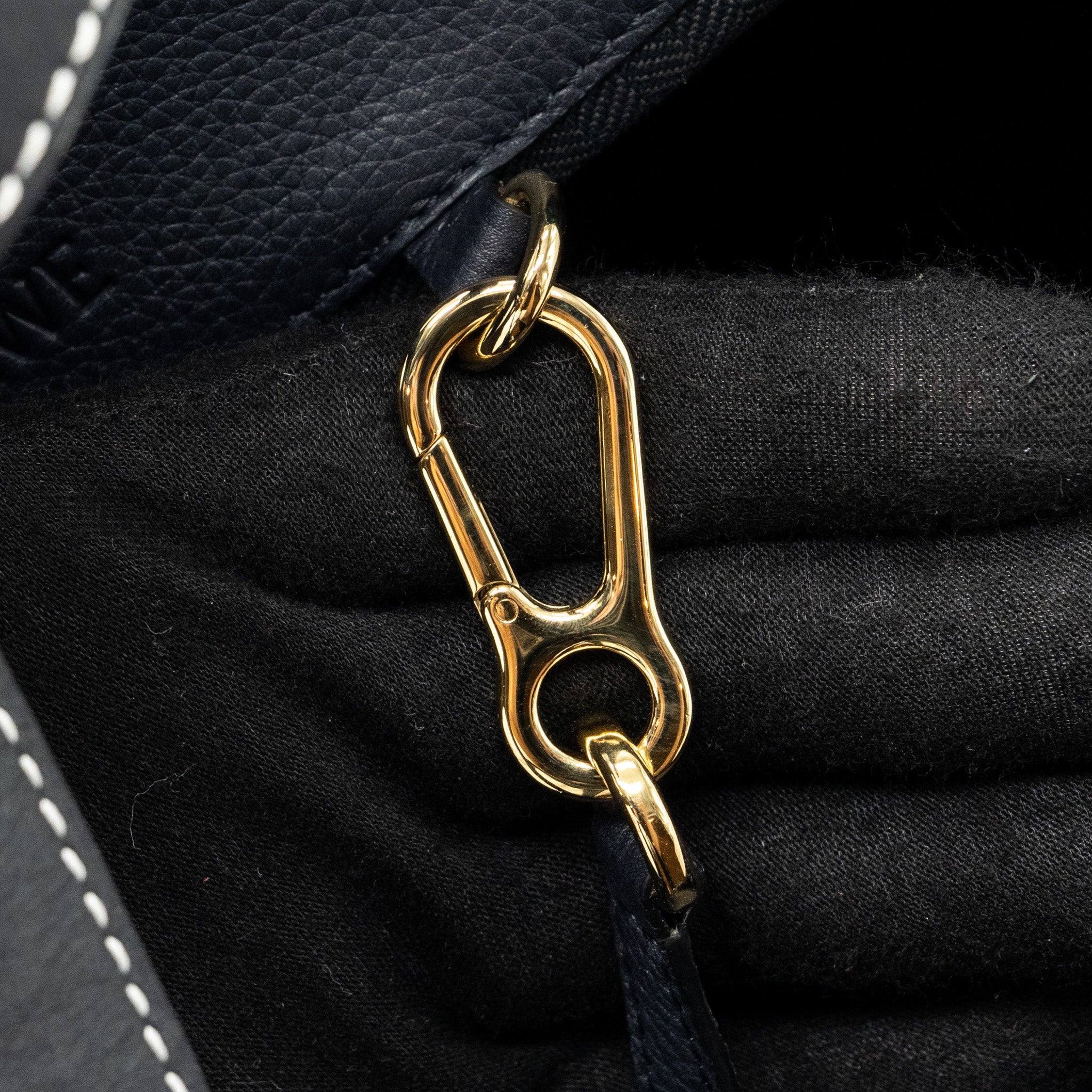 LOEWE MEDIUM HAMMOCK BAG GRAINED CALFSKIN DARK BLUE GHW