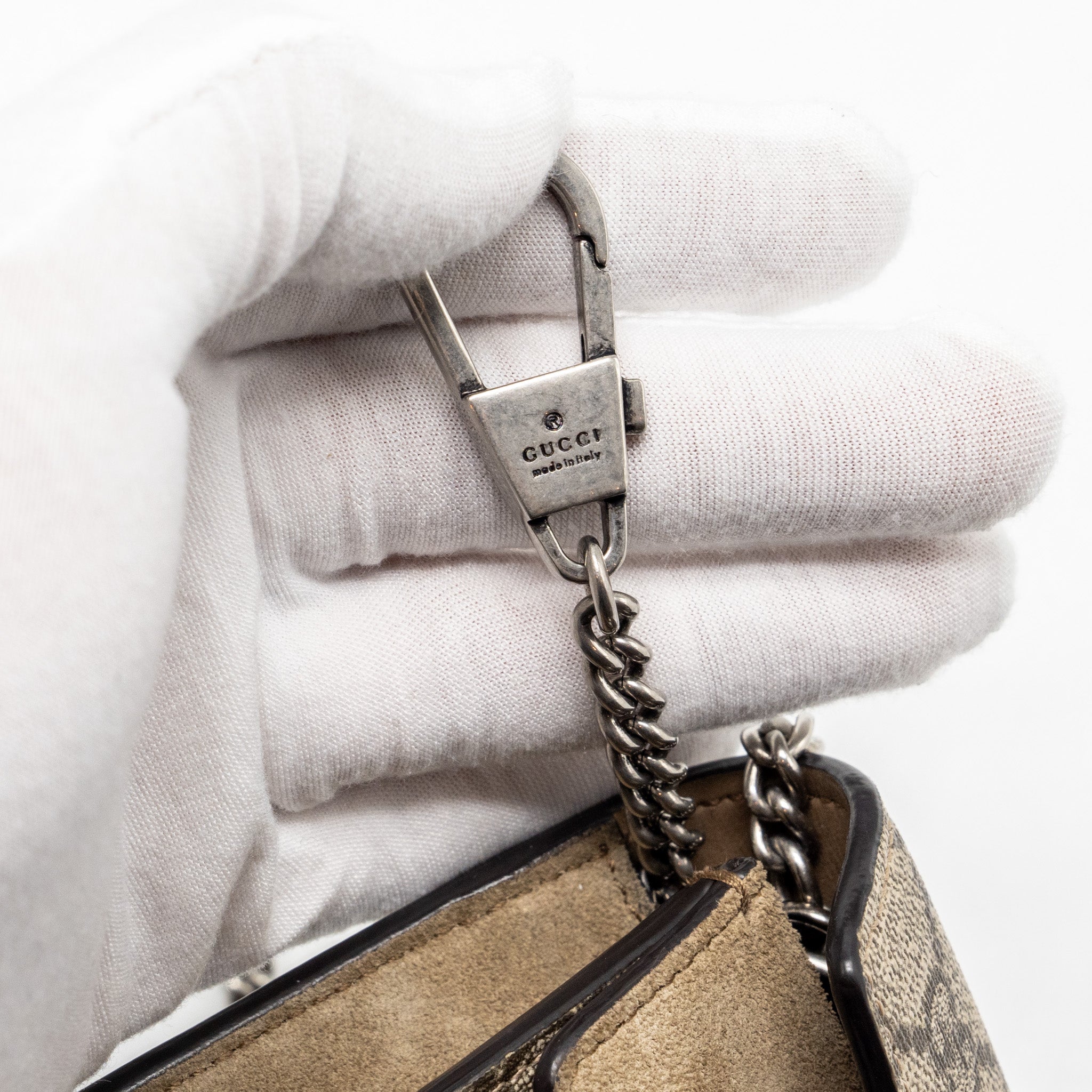 GUCCI SUPER MINI DIONYSUS GG SUPREME BAG BEIGE SHW