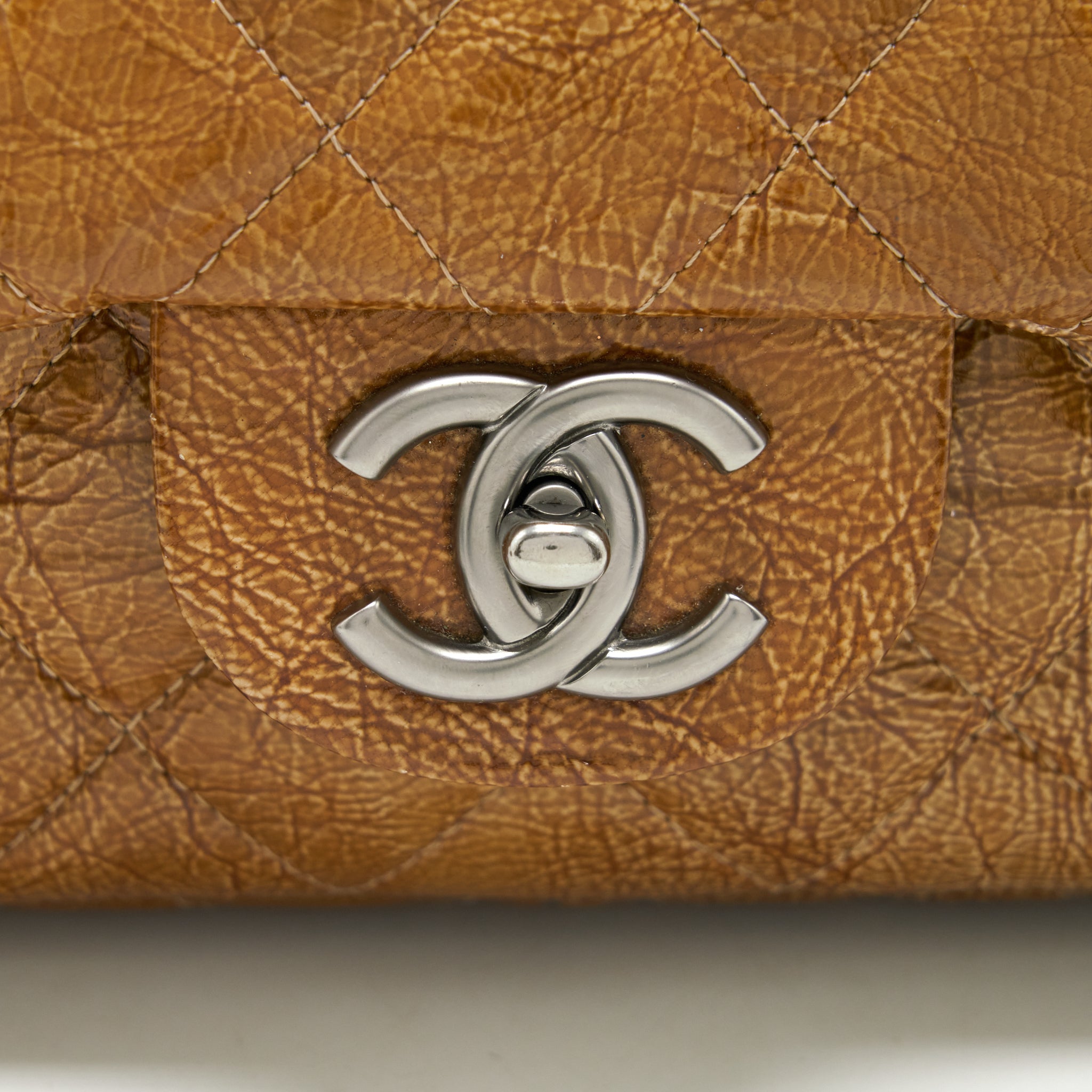 CHANEL SEASONAL FLAP BAG CARAMEL SHW