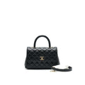 CHANEL SMALL COCO HANDLE 24CM CAVIAR BLACK GHW ( MICROCHIP)