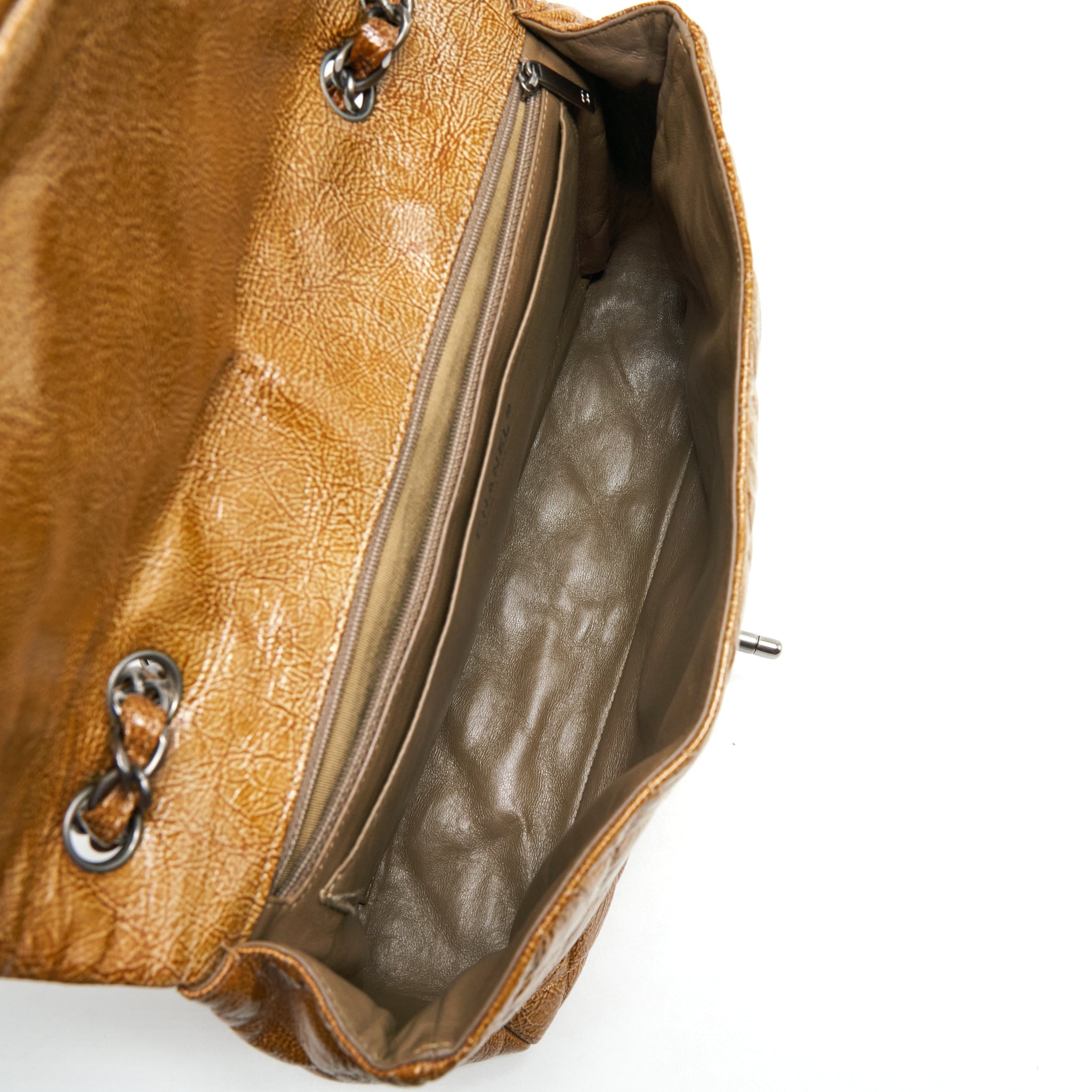 CHANEL SEASONAL FLAP BAG CARAMEL SHW