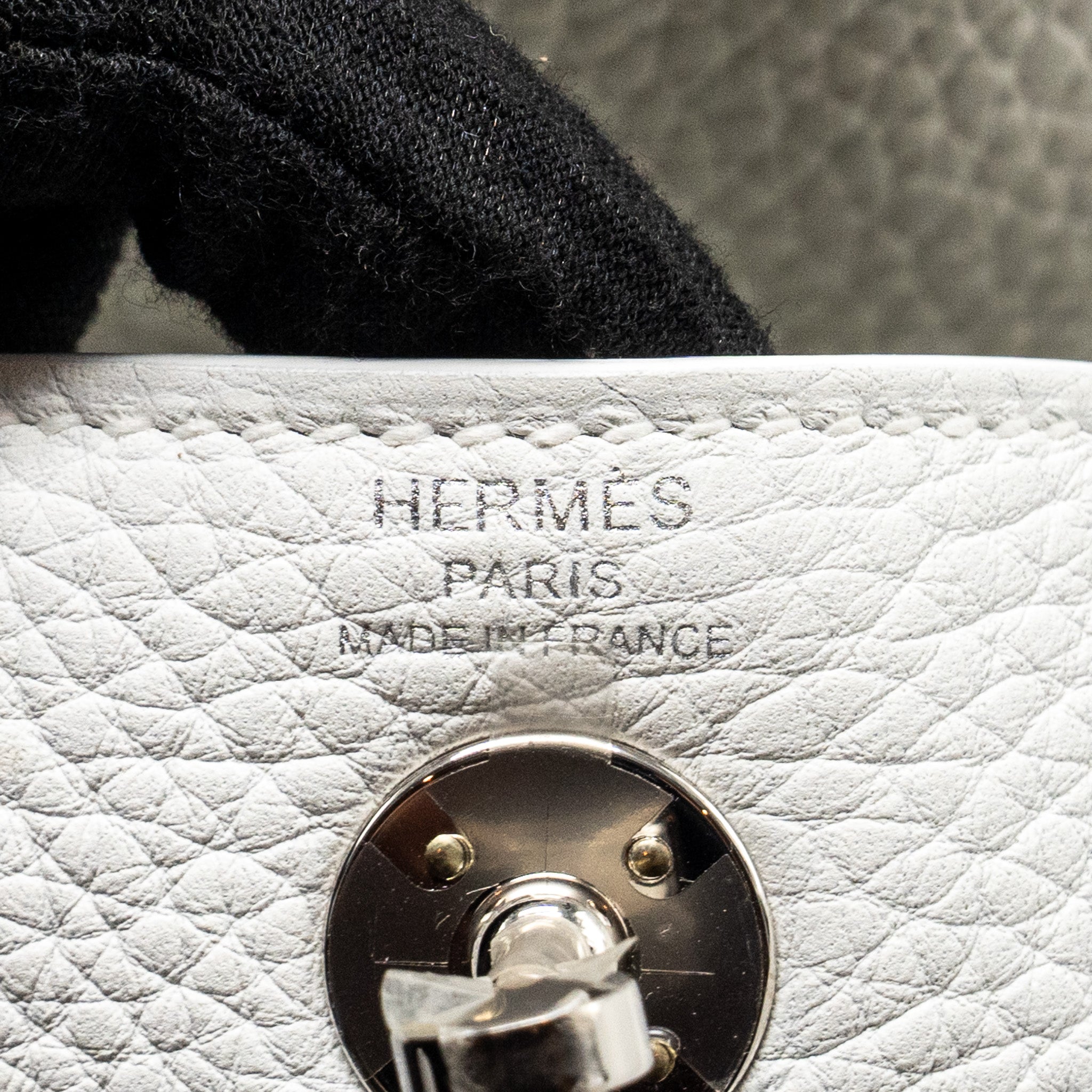 HERMES MINI LINDY CLEMENCE NEW WHITE SHW