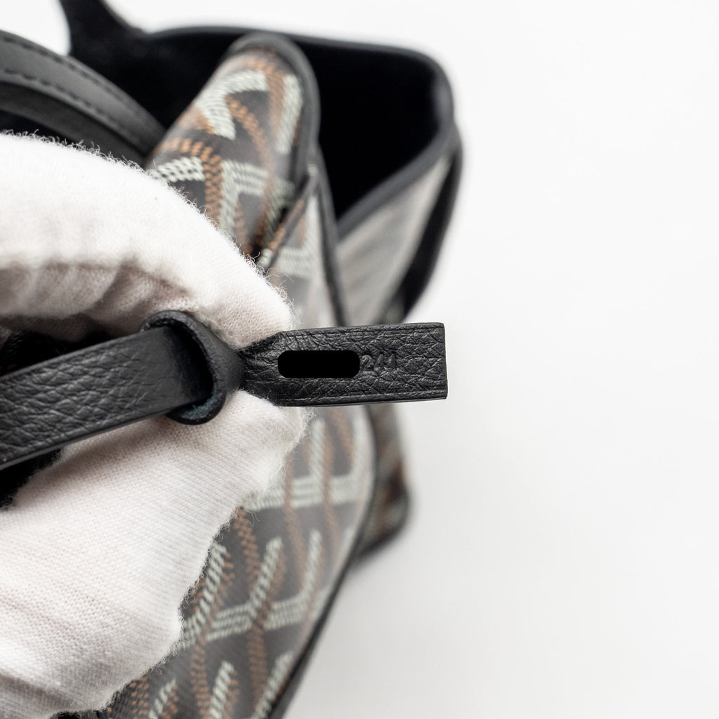 GOYARD MINI ANJOU TOTE GOYARDLINE CANVAS/LEATHER BLACK SHW