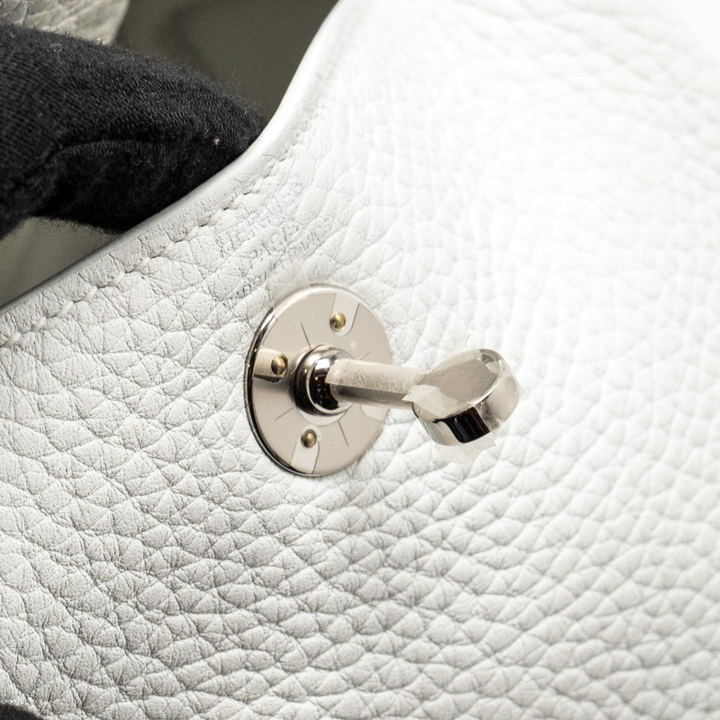 HERMES MINI LINDY CLEMENCE NEW WHITE SHW