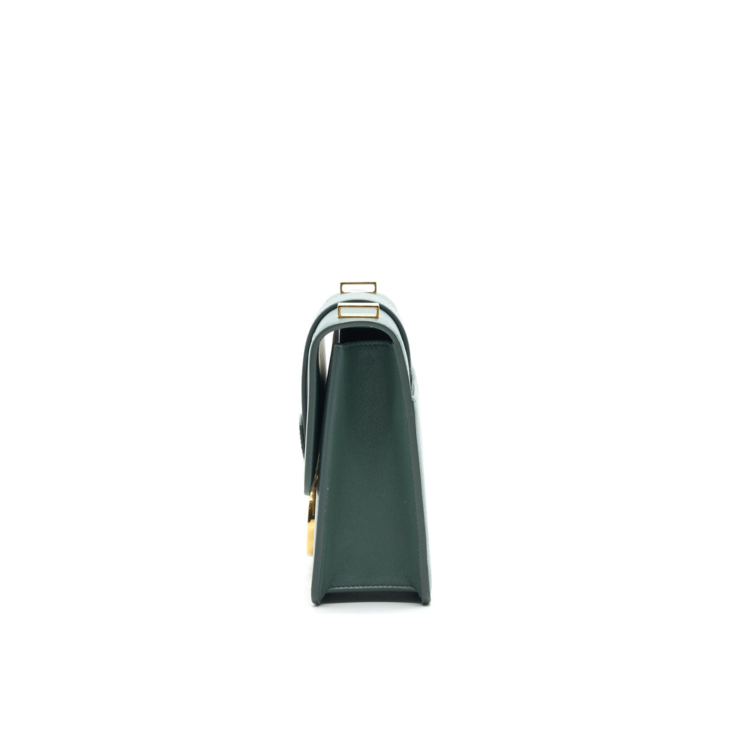 DIOR 30 MONTAIGNE MEDIUM FLAP BAG GREEN WITH GHW